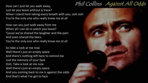 phil collins against all odds lyrics